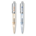 Metal Collection Click Action Ballpoint Pen w/Retractable L.E.D Blue Light